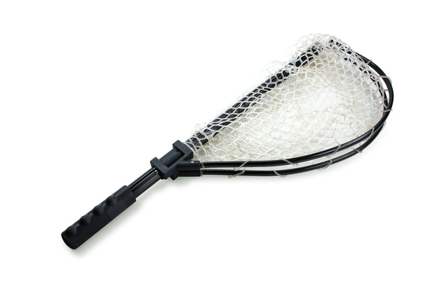 Vindicator Landing Net: Folding Hoop Size 18 X 18 in - Clear Rubber Net