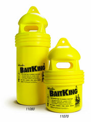 Balde Iscas BaitKing - Flutuante Para Pesca Com Tela De Proteção 43x16cm